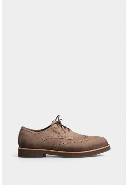 Zapatos De Cordón Alessio De Cuero Gamuza Para Hombre Efecto Escribiente Zapatos De Cordón Alessio De Cuero Gamuza Para Hombre Efecto Escribiente Arena 38 VÉLEZ