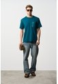 Camiseta En Algodón Para Hombre Bolsillo Cuero Camiseta En Algodón Para Hombre Bolsillo Cuero Azul Aguamarina L VÉLEZ de Vélez
