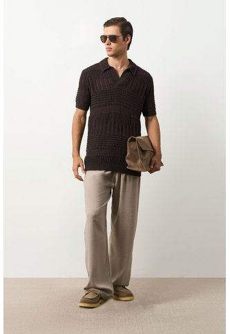 Polo Manga Corta En Tejiido Para Hombre Siloli Polo Manga Corta En Tejiido Para Hombre Siloli Cafe S VÉLEZ Vélez