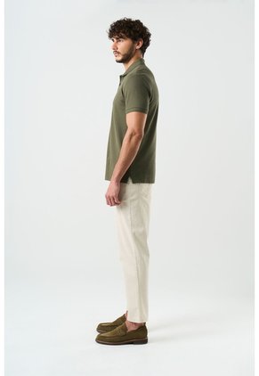 Polo Manga Corta Essential Para Hombre Textura Polo Manga Corta Essential Para Hombre Textura Verde Oliva XL VÉLEZ