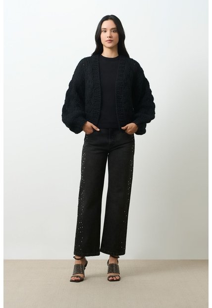 Cardigan Tejido Para Mujer Luzia Cardigan Tejido Para Mujer Luzia Negro L VÉLEZ