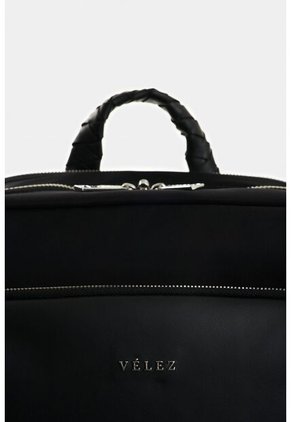 Morral Marfilo De Cuero Y Nylon Para Mujer Manija Trenzada Morral Marfilo De Cuero Y Nylon Para Mujer Manija Trenzada Negro VÉLEZ