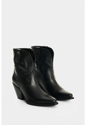 Botin Texano En Cuero Para Mujer Isla Botin Texano En Cuero Para Mujer Isla Negro 39 VÉLEZ