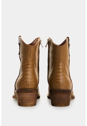 Botines Texanos De Cuero Con Textura Para Mujer Mongui Botines Texanos De Cuero Con Textura Para Mujer Mongui Miel 38 VÉLEZ
