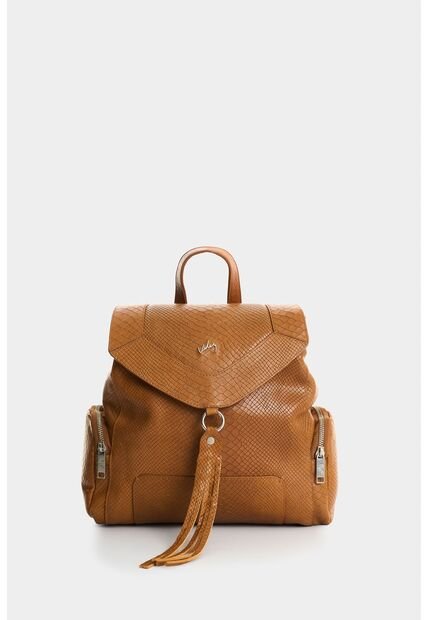 Morral Corina De Cuero Para Mujer Hebillas Metálicas Morral Corina De Cuero Para Mujer Hebillas Metálicas Miel VÉLEZ