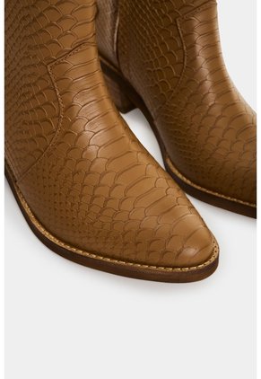 Botines Texanos De Cuero Con Textura Para Mujer Mongui Botines Texanos De Cuero Con Textura Para Mujer Mongui Miel 38 VÉLEZ