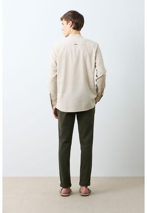 Camisa Manga Larga Para Hombre Cuello Nerú Camisa Manga Larga Para Hombre Cuello Nerú Arena L VÉLEZ