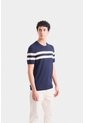 Camiseta Franjas 2 Tejida Para Hombre Manga Corta Camiseta Franjas 2 Tejida Para Hombre Manga Corta Azul Oscuro M VÉLEZ de Vélez