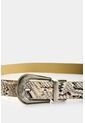 Cinturón Acarí Doble Faz En Cuero De Textura Serpiente Para Mujer Cinturón Acarí Doble Faz En Cuero De Textura Serpiente Para Mujer Beige XL VÉLEZ de Vélez