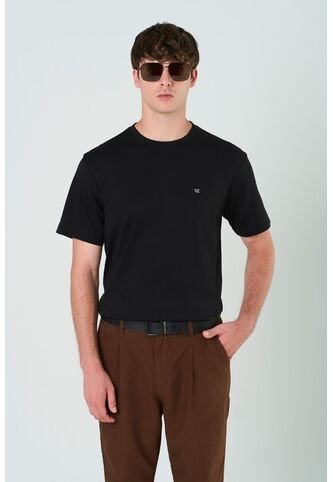Camiseta Manga Corta Lerici Para Hombre Semi Fitted Camiseta Manga Corta Lerici Para Hombre Semi Fitted Negro L VÉLEZ Vélez