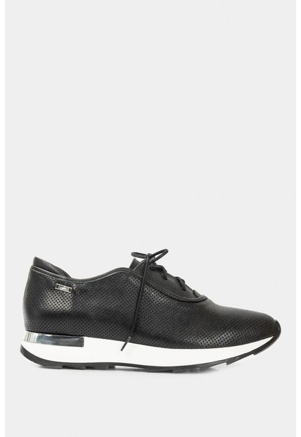Zapatos Cordón De Cuero Para Mujer Suela Deportiva Zapatos Cordón De Cuero Para Mujer Suela Deportiva Negro 37 VÉLEZ