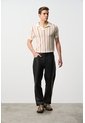 Pantalón Semi Fitted De Cuero Para Hombre Sole Pantalón Semi Fitted De Cuero Para Hombre Sole Negro 36 VÉLEZ de Vélez