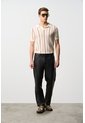 Pantalón Semi Fitted De Cuero Para Hombre Sole Pantalón Semi Fitted De Cuero Para Hombre Sole Negro 36 VÉLEZ de Vélez