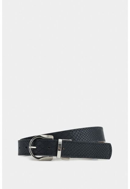 Cinturón Doble Faz Aki De Cuero Para Mujer Placa Serpiente Cinturón Doble Faz Aki De Cuero Para Mujer Placa Serpiente Negro M VÉLEZ