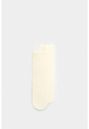 Calcetín Largo En Encaje Para Mujer Icaro Calcetín Largo En Encaje Para Mujer Icaro Crema XS VÉLEZ