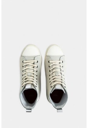 Tenis Bota En Cuero Gamuza Para Mujer Paraíso Tenis Bota En Cuero Gamuza Para Mujer Paraíso Blanco 41 VÉLEZ