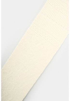 Calcetín Largo En Encaje Para Mujer Icaro Calcetín Largo En Encaje Para Mujer Icaro Crema XS VÉLEZ