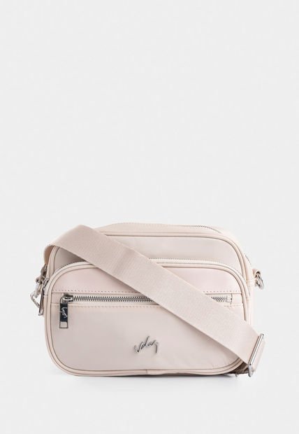 Manos Libres Camelia En Lona Para Mujer Detalle Cuero Manos Libres Camelia En Lona Para Mujer Detalle Cuero Blanco Vélez