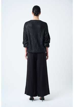 Sweater Tejido Layla Para Mujer Efecto Resinado Sweater Tejido Layla Para Mujer Efecto Resinado Negro L VÉLEZ