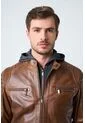 Chaqueta Belmont De Cuero Para Hombre Capucha Y Pechera Chaqueta Belmont De Cuero Para Hombre Capucha Y Pechera Miel XXXL VÉLEZ de Vélez