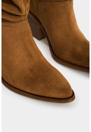 Botines De Cuero Gamuzado Para Mujer Faro Botines De Cuero Gamuzado Para Mujer Faro Miel 39 VÉLEZ