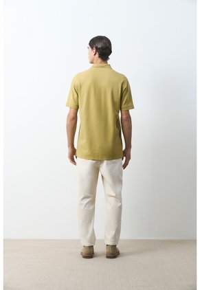 Polo Para Hombre Semi Fit Detalle Jacquard Polo Para Hombre Semi Fit Detalle Jacquard Verde XXL VÉLEZ