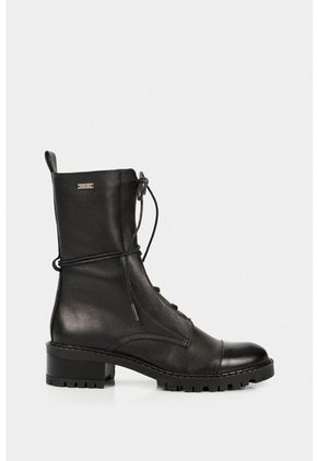 Botines Militar Paramo De Cuero Para Mujer Cordones Negro Botines Militar De Cuero Para Mujer Cordones Negro 34 VÉLEZ