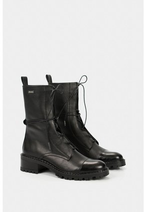 Botines Militar Paramo De Cuero Para Mujer Cordones Negro Botines Militar De Cuero Para Mujer Cordones Negro 34 VÉLEZ