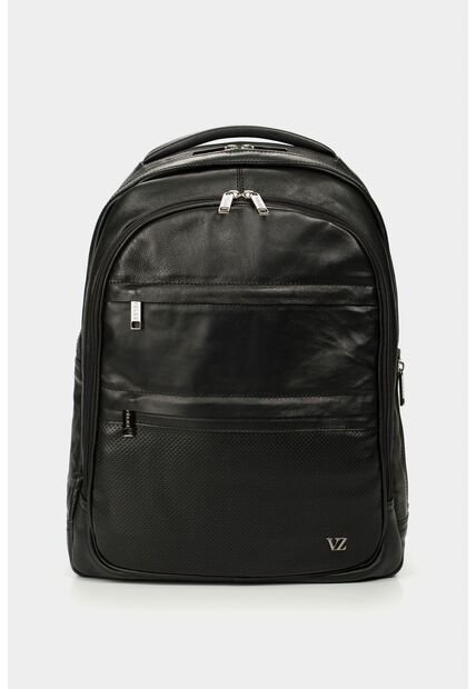 Morral Water Resistant De Cuero Liso Para Hombre Multifuncional Negro