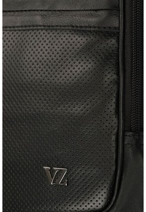 Morral Water Resistant De Cuero Liso Para Hombre Multifuncional Negro