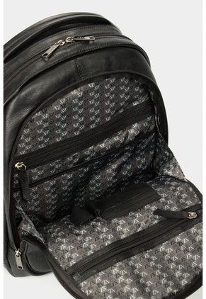 Morral Water Resistant De Cuero Liso Para Hombre Multifuncional Negro