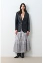 Blazer Astromelia En Cuero Ovino Para Mujer Silueta Recta Blazer Astromelia En Cuero Ovino Para Mujer Silueta Recta Negro M VÉLEZ de Vélez