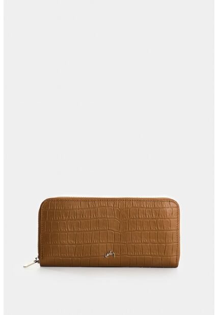Porta Chequera Tulia De Cuero Para Mujer Con Grabado Porta Chequera Tulia De Cuero Para Mujer Con Grabado Miel VÉLEZ