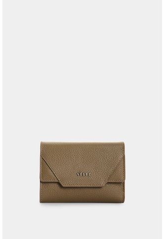 Billetera En Cuero Para Mujer Taupe Billetera En Cuero Para Mujer Taupe Tabaco VÉLEZ Vélez