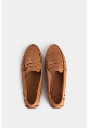 Mocasines Manchester De Cuero Para Mujer Grabado Mocasines Manchester De Cuero Para Mujer Grabado Miel 40 VÉLEZ