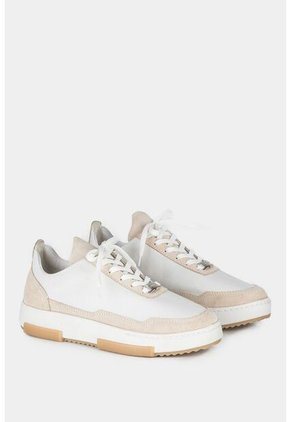 Tenis Gouda De Cuero Para Mujer Combinación De Texturas Tenis Gouda De Cuero Para Mujer Combinación De Texturas Blanco 38 Vélez