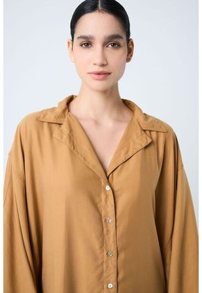 Vestido Sereno Para Mujer Manga Murciélago Vestido Sereno Para Mujer Manga Murciélago Ocre 12 VÉLEZ