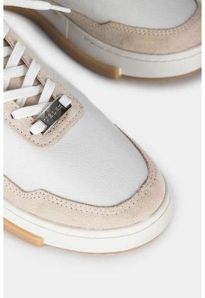 Tenis Gouda De Cuero Para Mujer Combinación De Texturas Tenis Gouda De Cuero Para Mujer Combinación De Texturas Blanco 38 Vélez