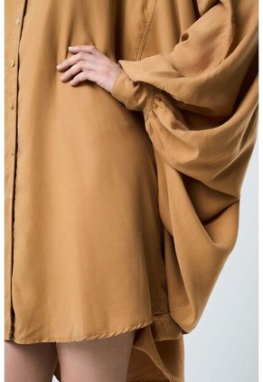 Vestido Sereno Para Mujer Manga Murciélago Vestido Sereno Para Mujer Manga Murciélago Ocre 12 VÉLEZ