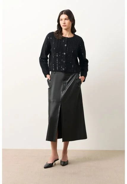 Cardigan Tejido Para Mujer Aurelia Cardigan Tejido Para Mujer Aurelia Negro M VÉLEZ