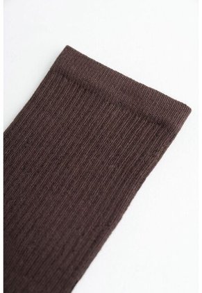 Calcetines Media Pierna De Algodón Con Jacquard Para Hombre Diseño Unicolor Calcetines Media Pierna De Algodón Con Jacquard Para Hombre Diseño Unicolor Cafe XS VÉLEZ