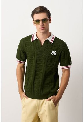 Polo Manga Corta Para Hombre Polo Manga Corta Para Hombre Verde XS VÉLEZ