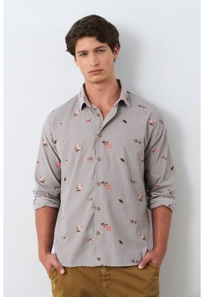 Camisa Lyra 2 Manga Larga Para Hombre Semi Fitted Camisa Lyra 2 Manga Larga Para Hombre Semi Fitted Gris XXL VÉLEZ