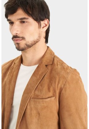 Blazer Niger De Gamuza Para Hombre Fit Semi Ajustado Blazer Niger De Gamuza Para Hombre Fit Semi Ajustado Miel M VÉLEZ