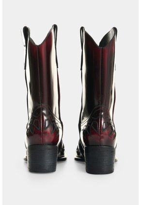 Bota Texana En Cuero Para Mujer Dino Bota Texana En Cuero Para Mujer Dino Vinotinto 38 VÉLEZ