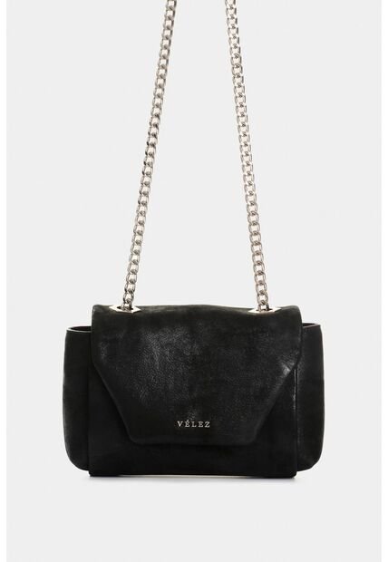 Manos Libres Mini Lili De Cuero Para Mujer Con Cadena Manos Libres Mini Lili De Cuero Para Mujer Con Cadena Negro VÉLEZ