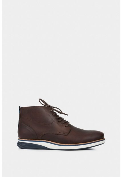 Botas Casual Play De Cuero Para Hombre Efecto Envejecido Cafe Botas Casual Play De Cuero Para Hombre Efecto Envejecido Cafe 40 VÉLEZ