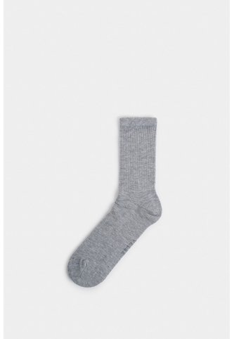 Calcetines Media Pierna Acanalado Para Hombre Diseño Deportivo Calcetines Media Pierna Acanalado Para Hombre Diseño Deportivo Gris XS VÉLEZ Vélez