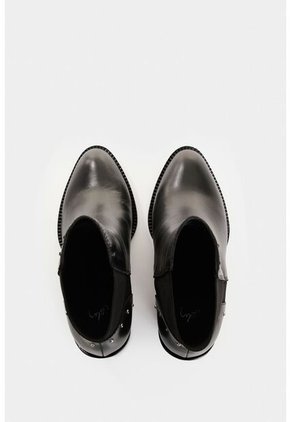 Botines De Cuero Para Mujer Pearl Botines De Cuero Para Mujer Pearl Negro 34 VÉLEZ