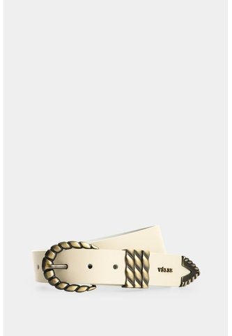 Cinturón Unifaz En Cuero Para Mujer Tikal Cinturón Unifaz En Cuero Para Mujer Tikal Crema XL VÉLEZ Vélez